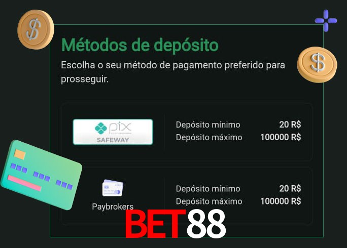 O cassino Bet88 oferece uma grande variedade de métodos de pagamento